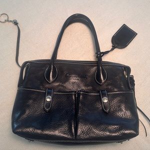 Dooney & Bourke Leather Florentine Vacchetta Satchel Black